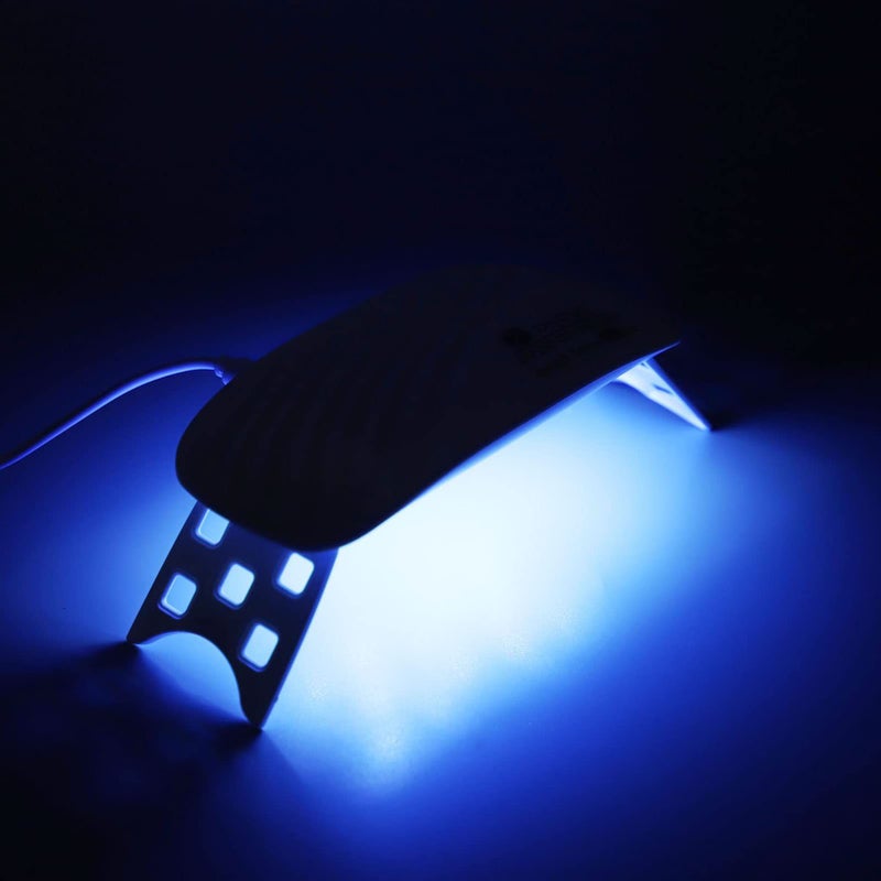 Uv Glue Curing Lamp 36w 12 Led Lamp Beads Foldable Stand Nail Cure Light For Curing Gel Nail Polish Rhinestones Glue Gel Nail Art White - Image 5