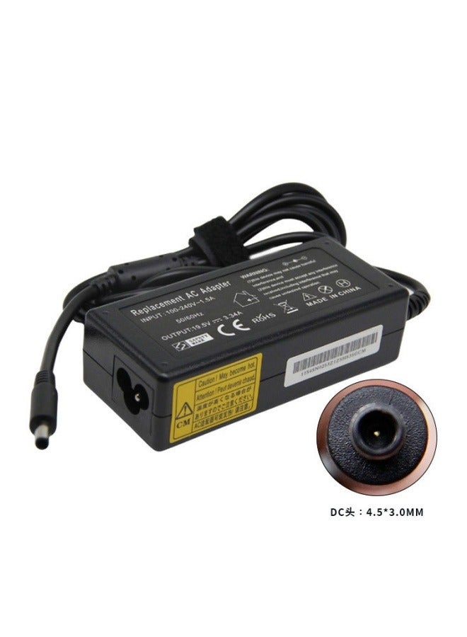 مناسب لمحول الطاقة للكمبيوتر المحمول Dell 19.5V3.34A، كمبيوتر 65 وات 4.5*3.0 مم - Image 1
