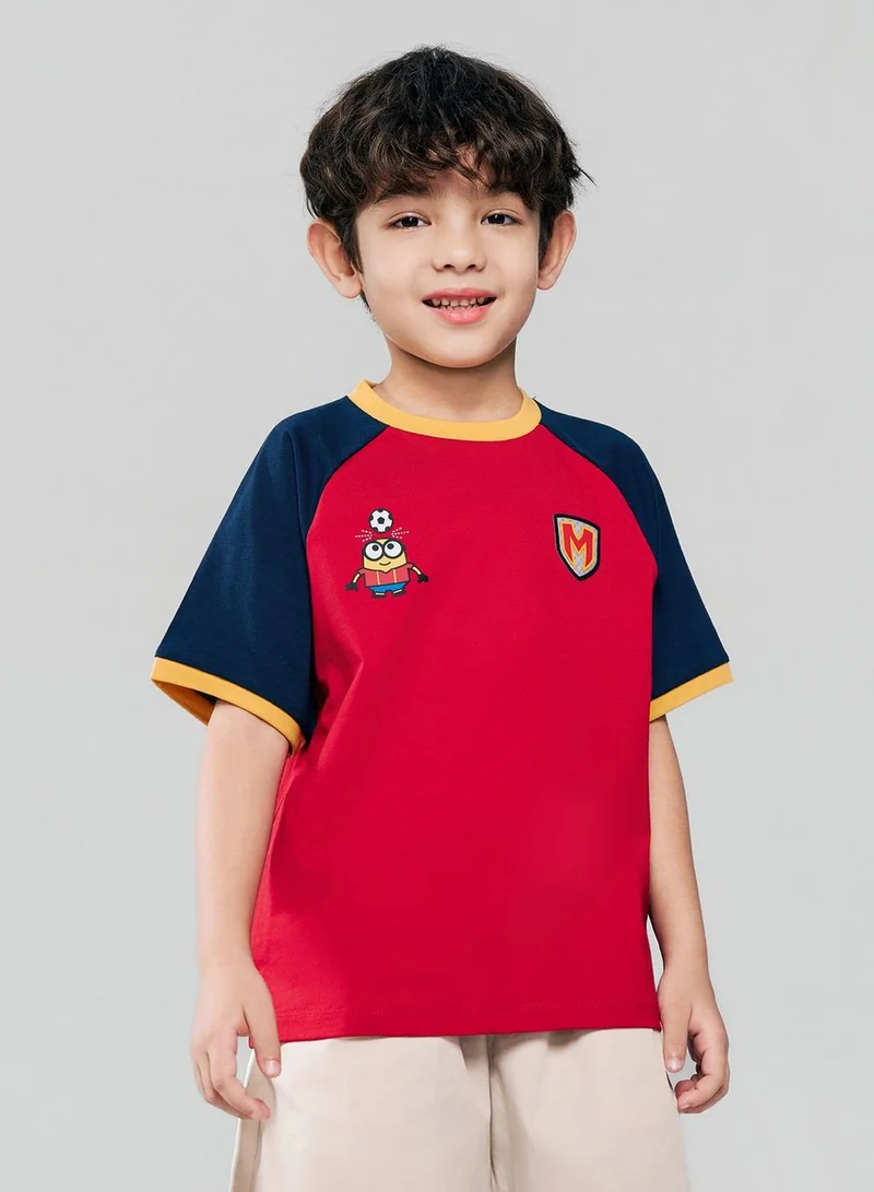 Kids Relaxed Minions World Cup Raglan Tee