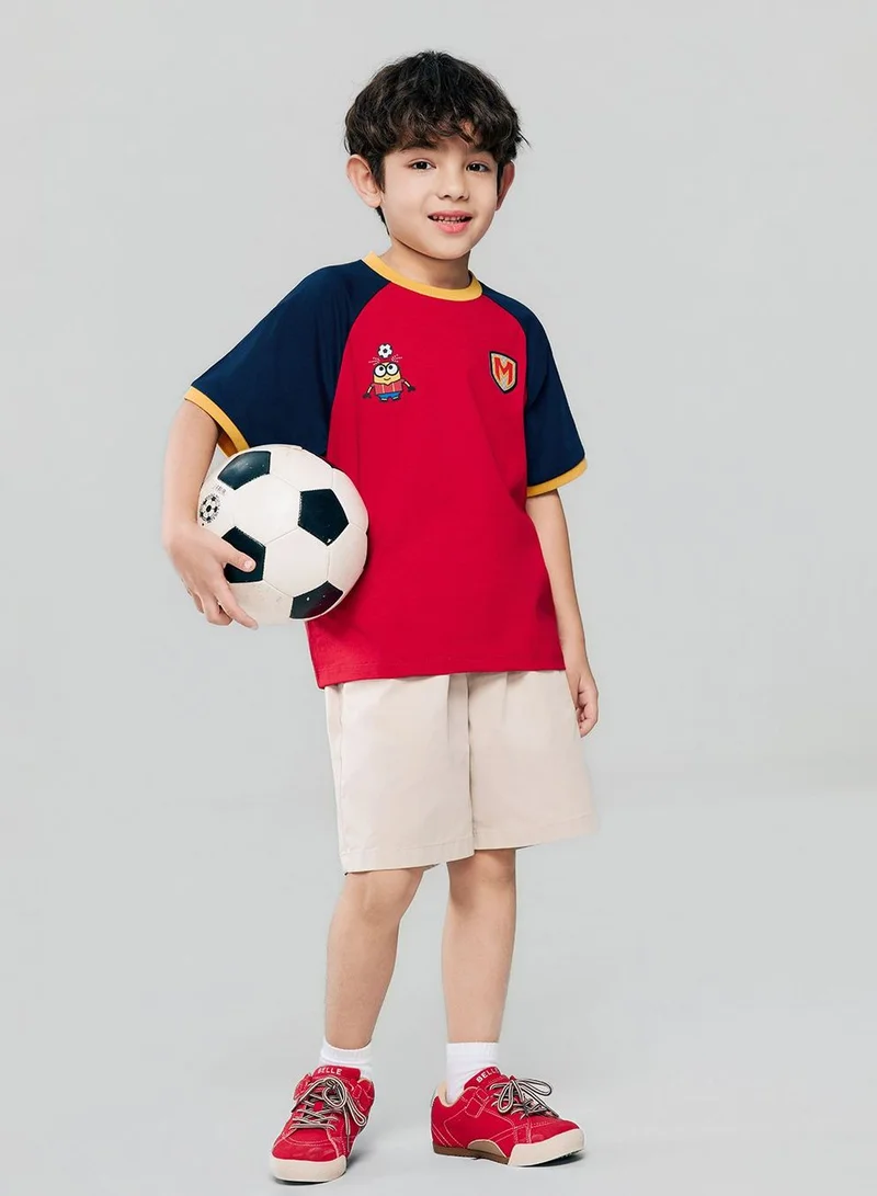 Giordano  Kids Relaxed Minions World Cup Raglan Tee  | Best Price UAE