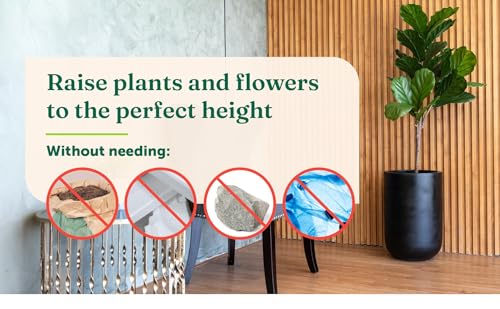 Lift Kit Planter Insert Tall Column Plant Riser Fill Bottom of Tall Flower Pots and Large Plant Containers | Indoor and Outdoor (11-17" Rise, 10" Base, 10" Top) - Image 3