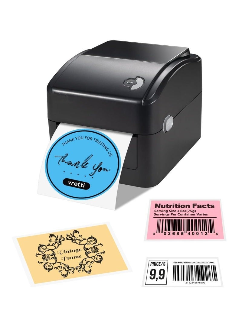 XP-420B Label Printer, Thermal Label Printer 4x6, 420B Shipping Label Printer for Small Busines, Thermal Printer Compatible with Shopify, Etsy, UPS, DHL, etc (Black) - Image 1