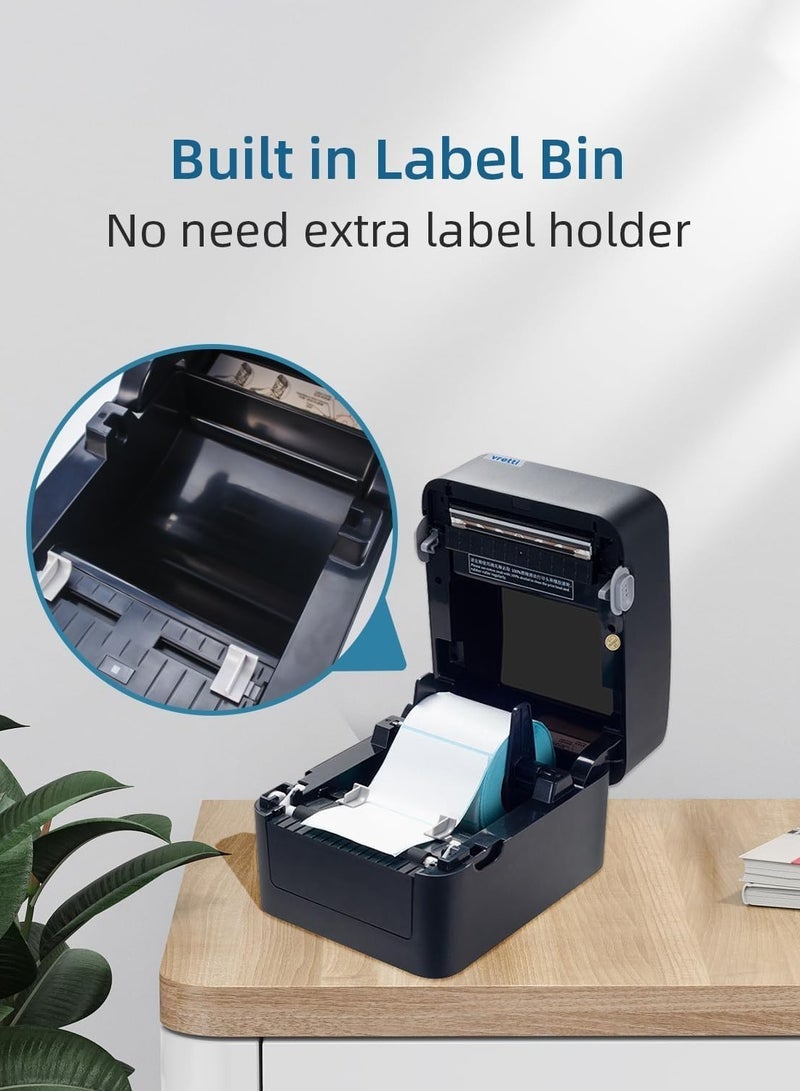 XP-420B Label Printer, Thermal Label Printer 4x6, 420B Shipping Label Printer for Small Busines, Thermal Printer Compatible with Shopify, Etsy, UPS, DHL, etc (Black) - Image 3