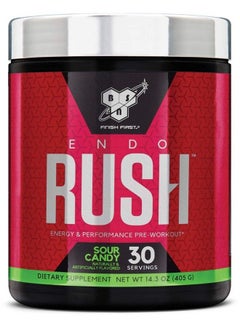 Endorush Pre Workout Powder Energy Supplement For Men And Women 300Mg Of Caffeine With Betaalanine And Creatine Sour Candy 30 Servings 14.3 Ounce (Pack Of 1)