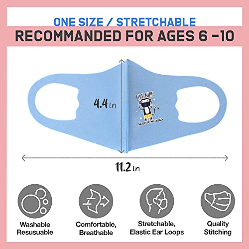 CBC Crown 12 Pack Unisex Children Dust Protection, Breathable, Washable and Reusable Face Masks, Boys & Girls (12 PACK, SET VII) - Image 2