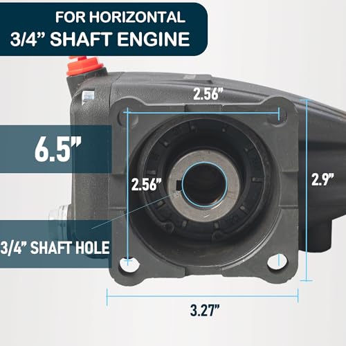 Hourleey Pressure Washer Pump, 3700PSI 2.5GPM 3/4" Shaft Horizontal Triplex Plunger Power Washer Pump Replacement with Adjustment Unloader, Compatible with Simpson MorFlex Models 40224, 40225, 40226 - Image 2