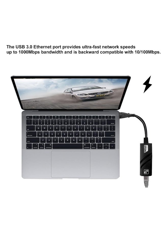 DUSALA Wired Network Adapter USB 3.0 To Gigabit Ethernet RJ45 LAN 10/100/1000Mbps Ethernet Network Card for Laptop PC  - Image 3