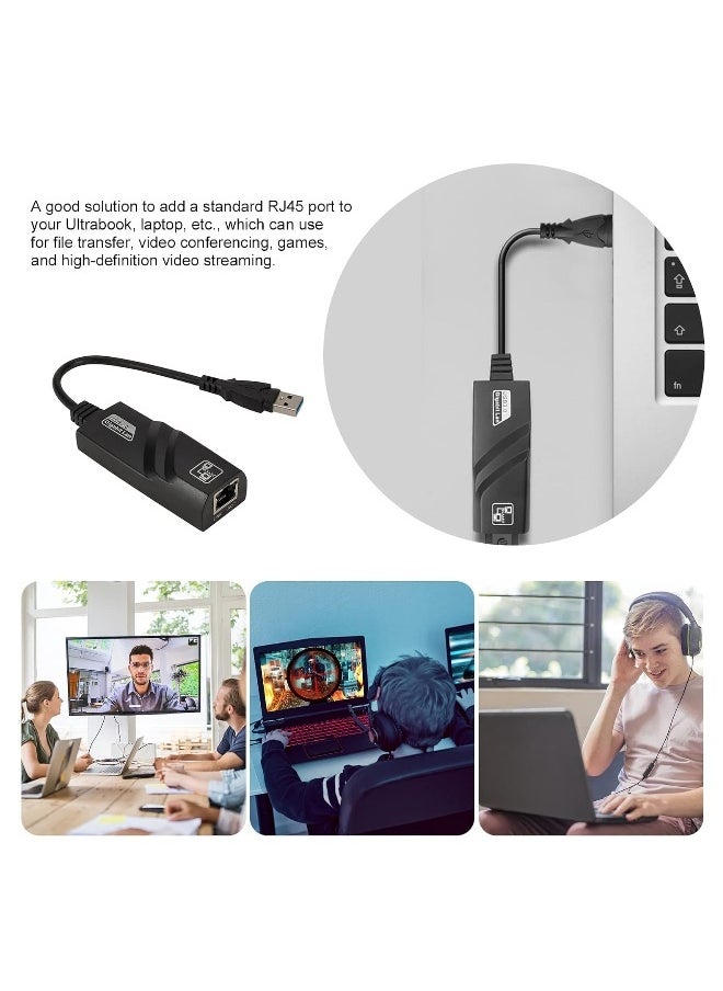 DUSALA Wired Network Adapter USB 3.0 To Gigabit Ethernet RJ45 LAN 10/100/1000Mbps Ethernet Network Card for Laptop PC  - Image 2
