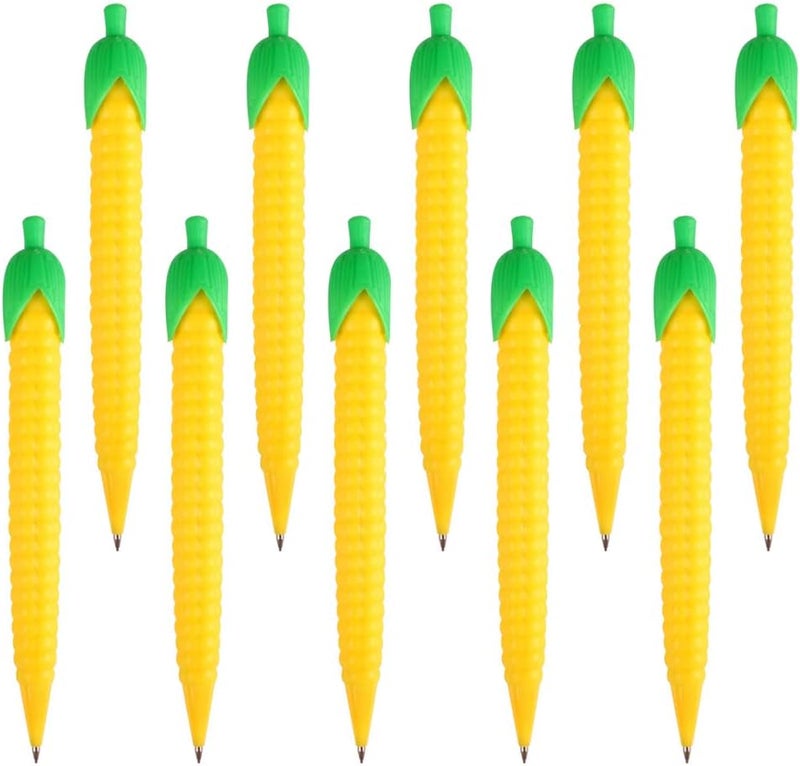 woobles 10pcs Corn Mechanical Pencil 0.5mm, Cute Lead Pencil, Creative Mechanical Pencils Bulk for Children, Students Writing Drawing Sketch-Yellow 1 Count (Pack of 1) - Image 1