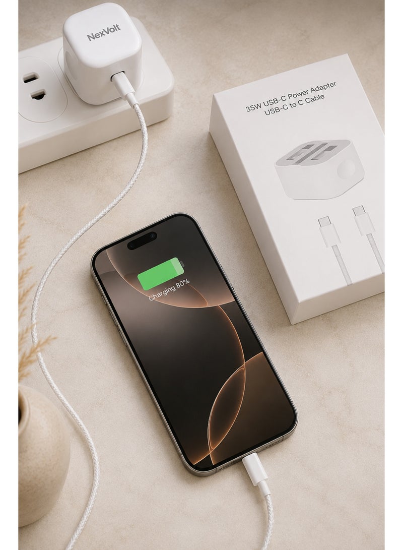 35W Type-C Fast iPhone Charger for Model 12 To 17 | Charger Head + iPhone Charger Cable - Image 5