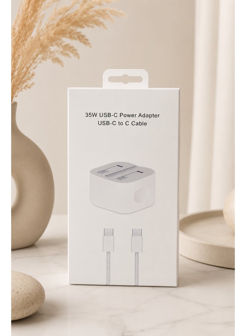 35W Type-C Fast iPhone Charger for Model 12 To 17 | Charger Head + iPhone Charger Cable - Image 3