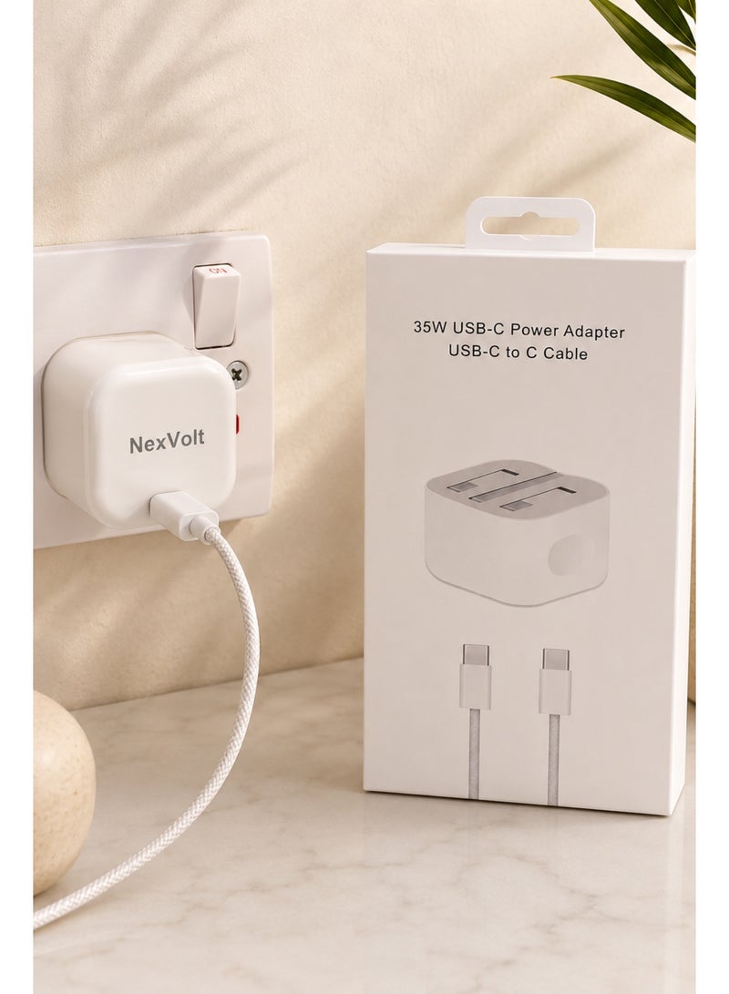 35W Type-C Fast iPhone Charger for Model 12 To 17 | Charger Head + iPhone Charger Cable - Image 4
