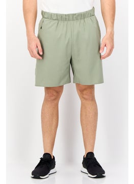 Adidas Men Regular Fit Brand Logo Training Short, Khaki  - Image 1