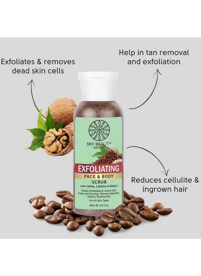 SKY BEAUTY ORGANIC Coffee Scrub For Face & Body Exfoliation And Dirt Removal | Polishes Skin, Reduces Tan & Blackheads | Anti - Cellulite | Natural Coffee | Paraben Free, 100G  - Image 5