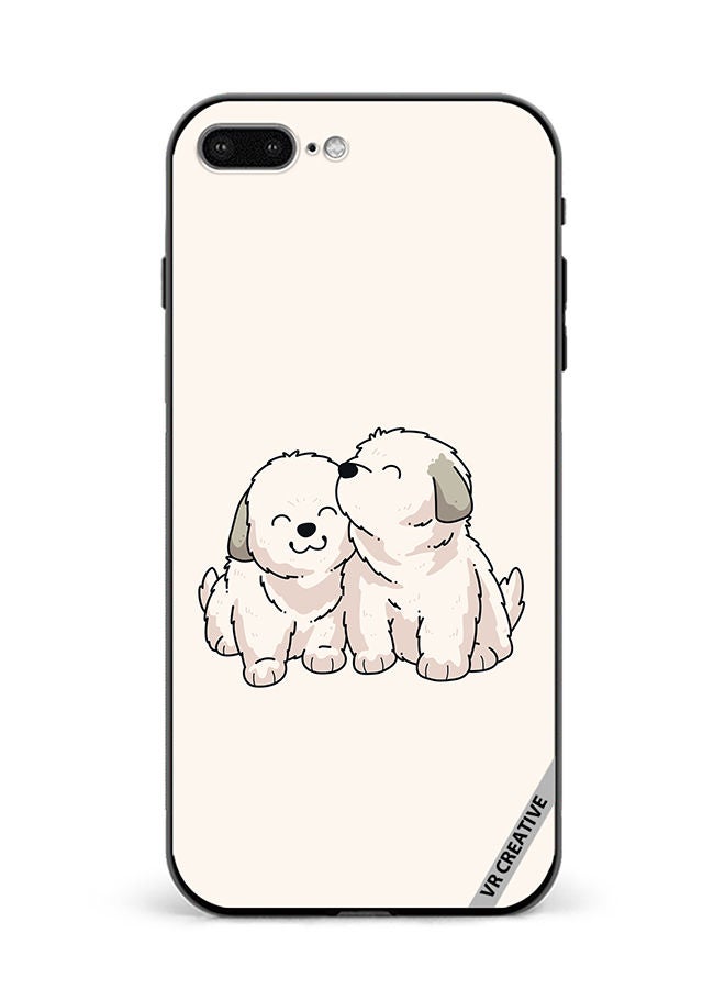 VR CREATIVE Protective Case Cover For Apple iPhone 7 Plus/8 Plus Cute Puppies Design Multicolour - Image 1