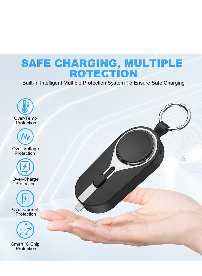 LumsAura 2-in-1 Magnetic Wireless Charger for Apple Watch ，2000mAh PowerBank –Compatible with Apple Watch Series 1-10/Ultra1/Ultra 2/SE & MagSafe AirPods Series, Portable Design (Black) - Image 5