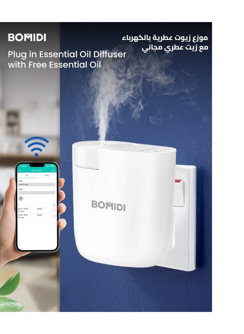 باميدي جهاز رذاذ الزيوت العطرية الذكي AD01 بدون ماء - موزع للعلاج بالروائح العطرية بسعة 60 مل مع تحكم بلوتوث ورذاذ قابل للتعديل ومضخة هواء فينتوري صامتة - Image 5