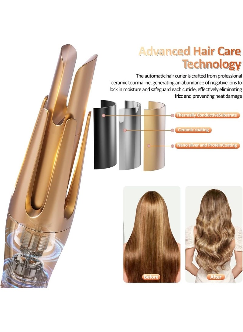 Automatic Hair Curler Rollers,Advanced Petal-shaped Auto Curling Iron 32mm Large Waves,Hair Care Coating,Fast Heating,3 Temperatures control,Multi-Protections,Create Pretty Curls Effortlessly - Image 4