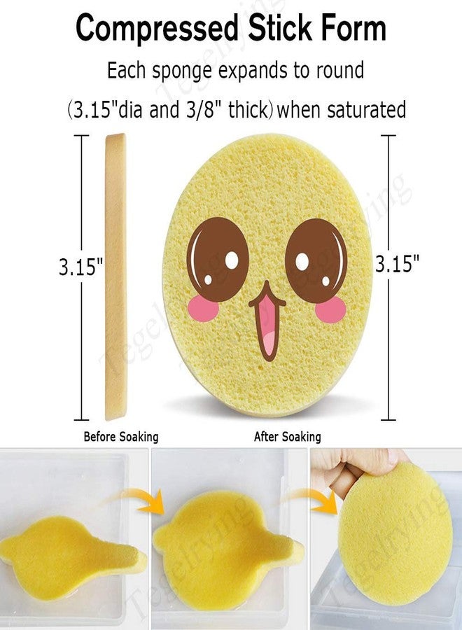 MEPOINT Facial Sponge 12 Pcs Multicolor Women’s Face Cleansing Sponge Makeup Removing Facial Puff Deep Cleansing Pad for Dry & Wet Use - Image 3