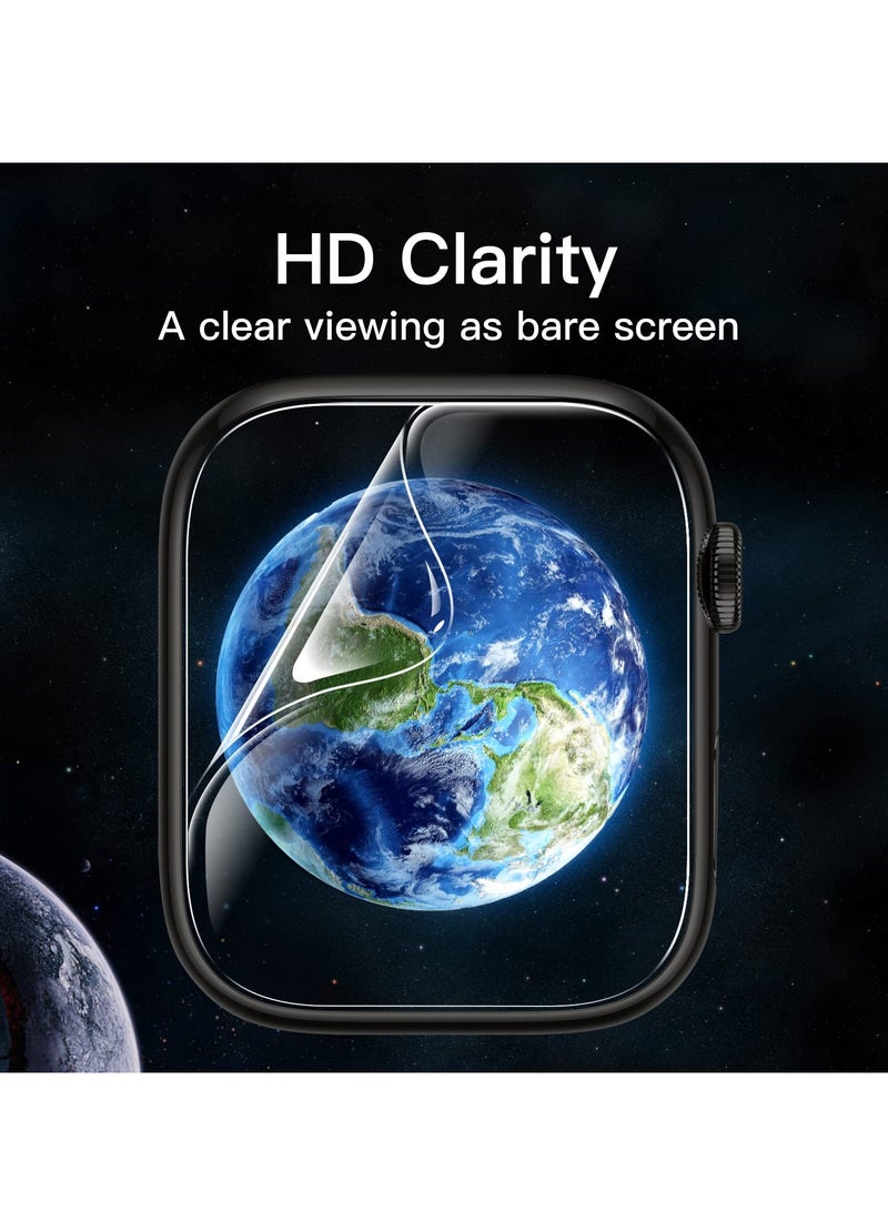 Screen Protector for Apple Watch Series 9/8/7 41mm Flexible TPU Film Anti-Scratch HD Clear 3-Pack - Image 3