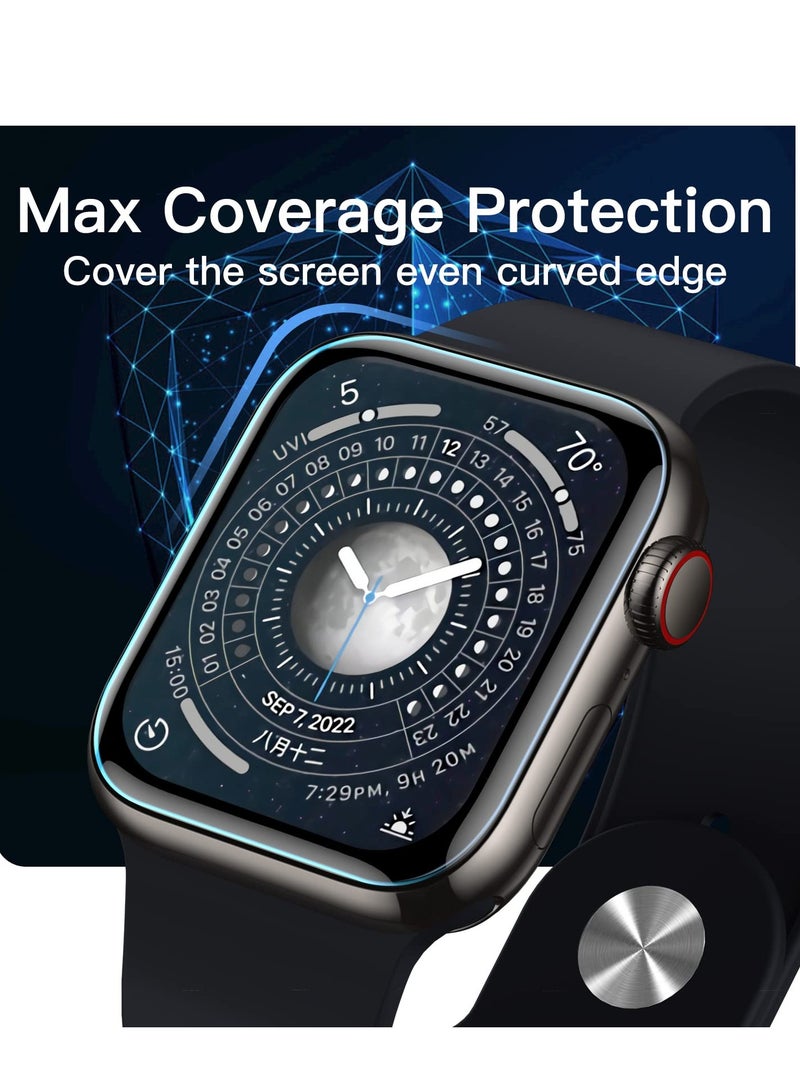 Screen Protector for Apple Watch Series 9/8/7 41mm Flexible TPU Film Anti-Scratch HD Clear 3-Pack - Image 5