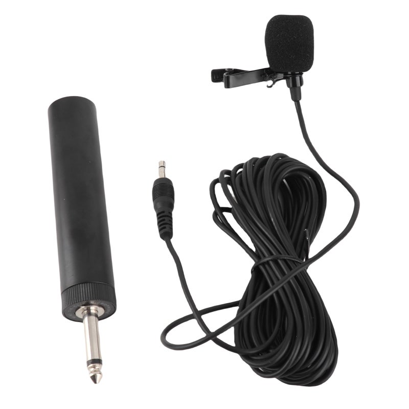 Ahuja Wired Lavalier Microphone 3.5mm 6.5mm Jack Noise Canceling Omnidirectional Condenser Mic - 16ft Wire Clip On for Live Streaming Instruments - Image 5