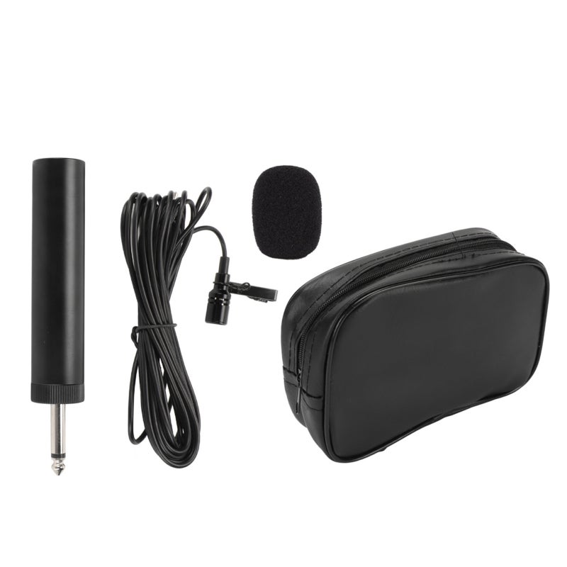 Ahuja Wired Lavalier Microphone 3.5mm 6.5mm Jack Noise Canceling Omnidirectional Condenser Mic - 16ft Wire Clip On for Live Streaming Instruments - Image 1