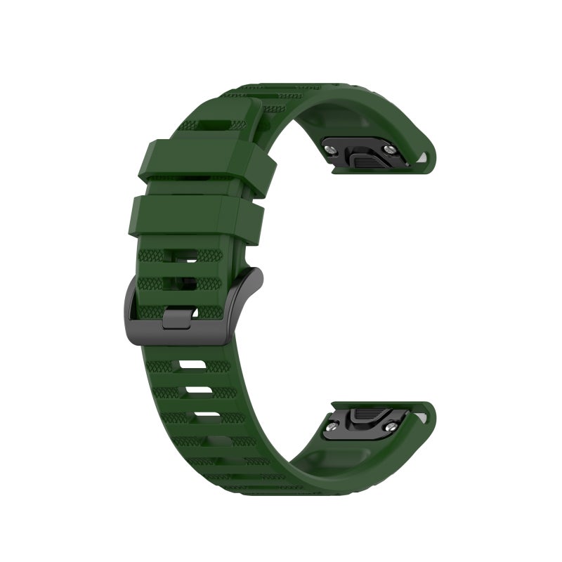 S-TOP For Garmin Fenix 6 GPS Silicone Watch Band(Amy Green) - Image 1