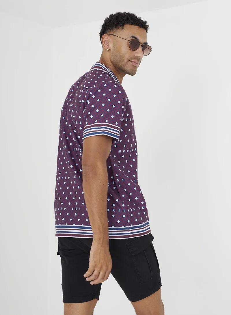 BRAVE SOUL Bandana Print Casual Shirt