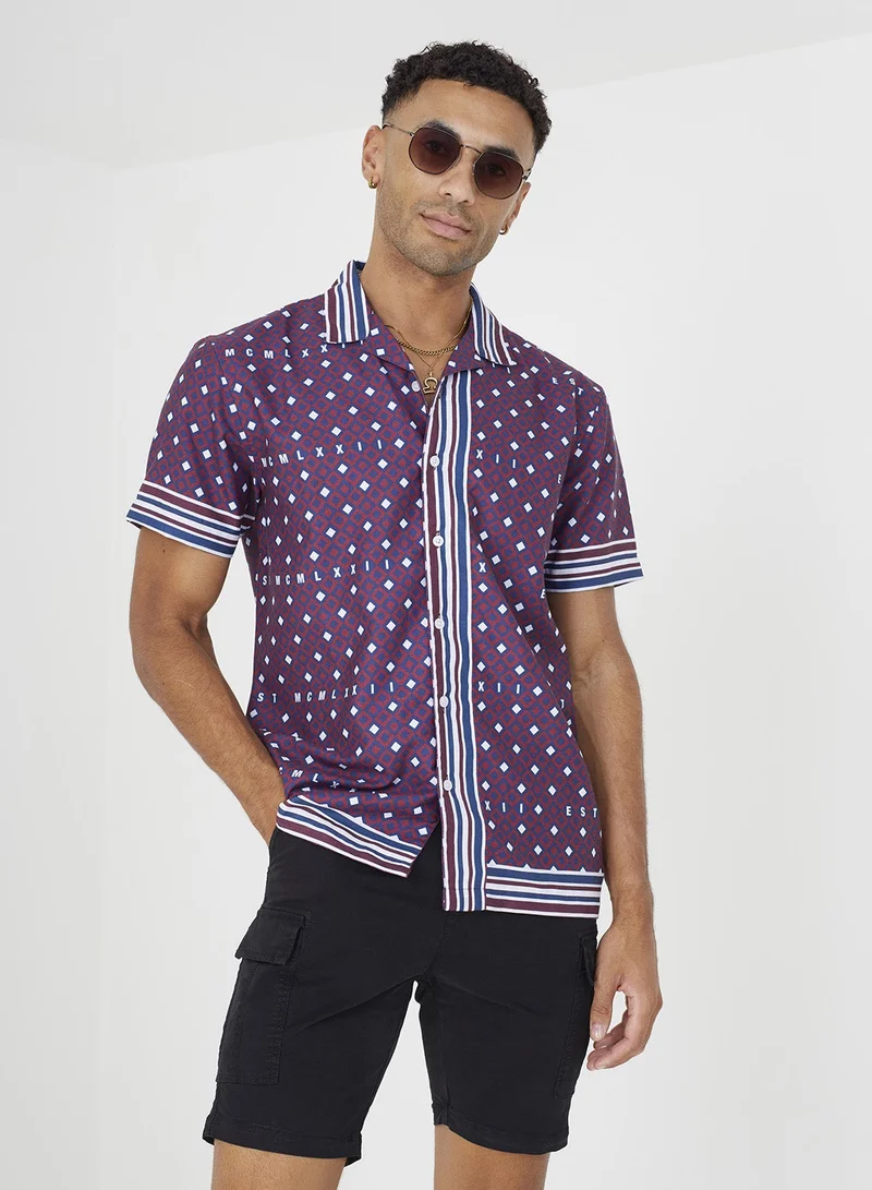 Bandana Print Casual Shirt