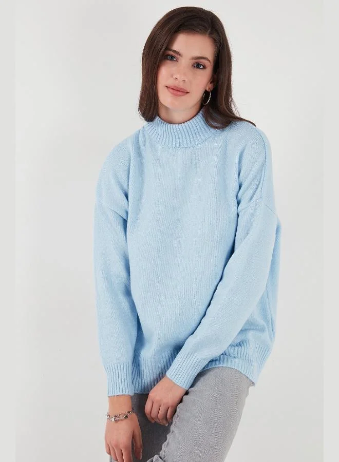 Lela Lela Premium Oversize Fit Turtleneck Soft Textured Knitwear Sweater Women's SWEATER 680KZ00469