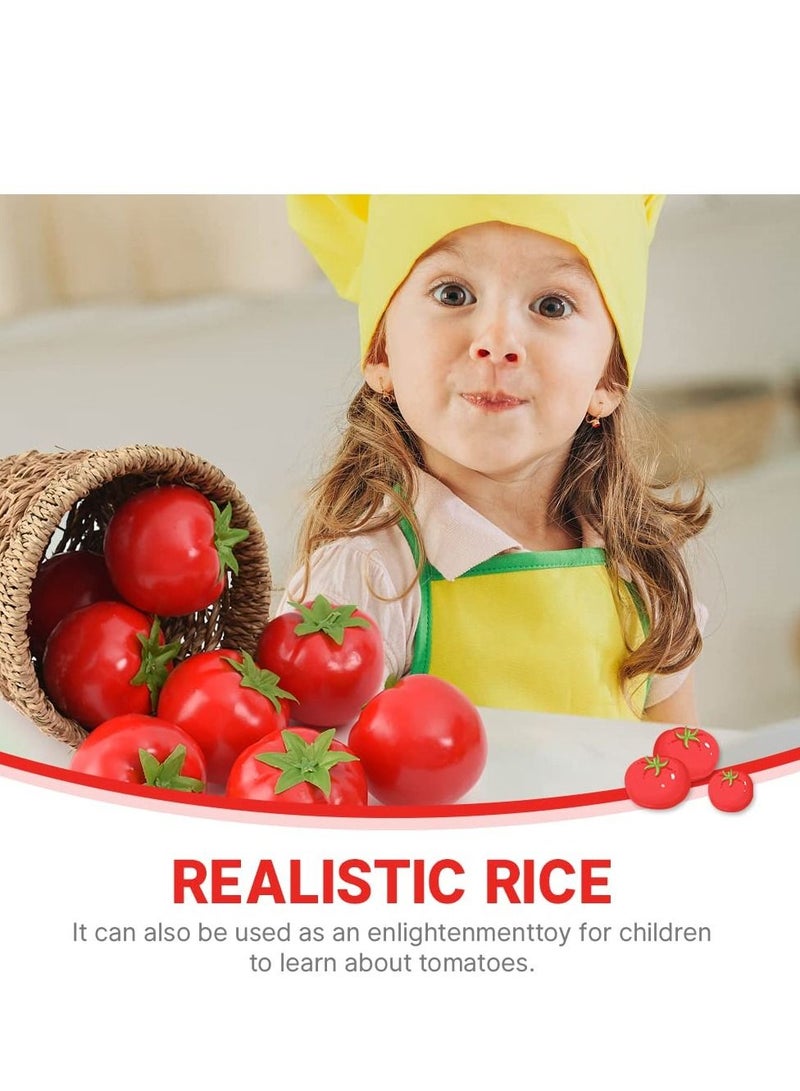 SYOSI 8 Pcs Artificail Tomatoes, Fake Tomatoes for Decoration Artificial Vegetables Tomatoes, Normal Size Simulation Tomatoes Kitchen Home Decor, Party Decor, Photo Fruits, Photography Props - Image 3