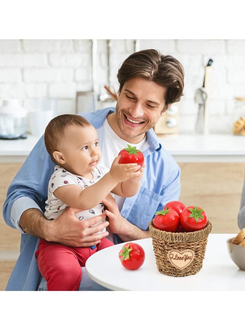 SYOSI 8 Pcs Artificail Tomatoes, Fake Tomatoes for Decoration Artificial Vegetables Tomatoes, Normal Size Simulation Tomatoes Kitchen Home Decor, Party Decor, Photo Fruits, Photography Props - Image 5