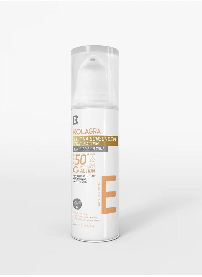 KOLAGRA - Sunscreen Triple Action SPF 50+ 50ml - Image 1