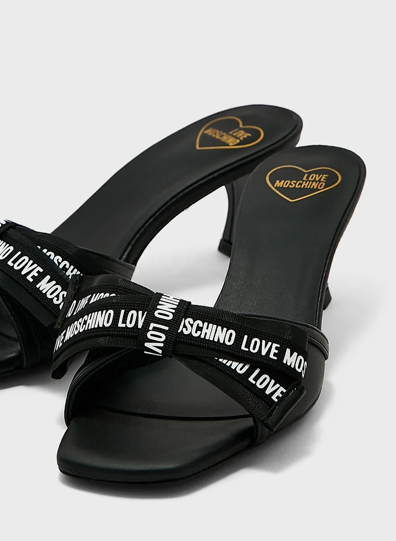 Love Moschino Love Bow Sandals