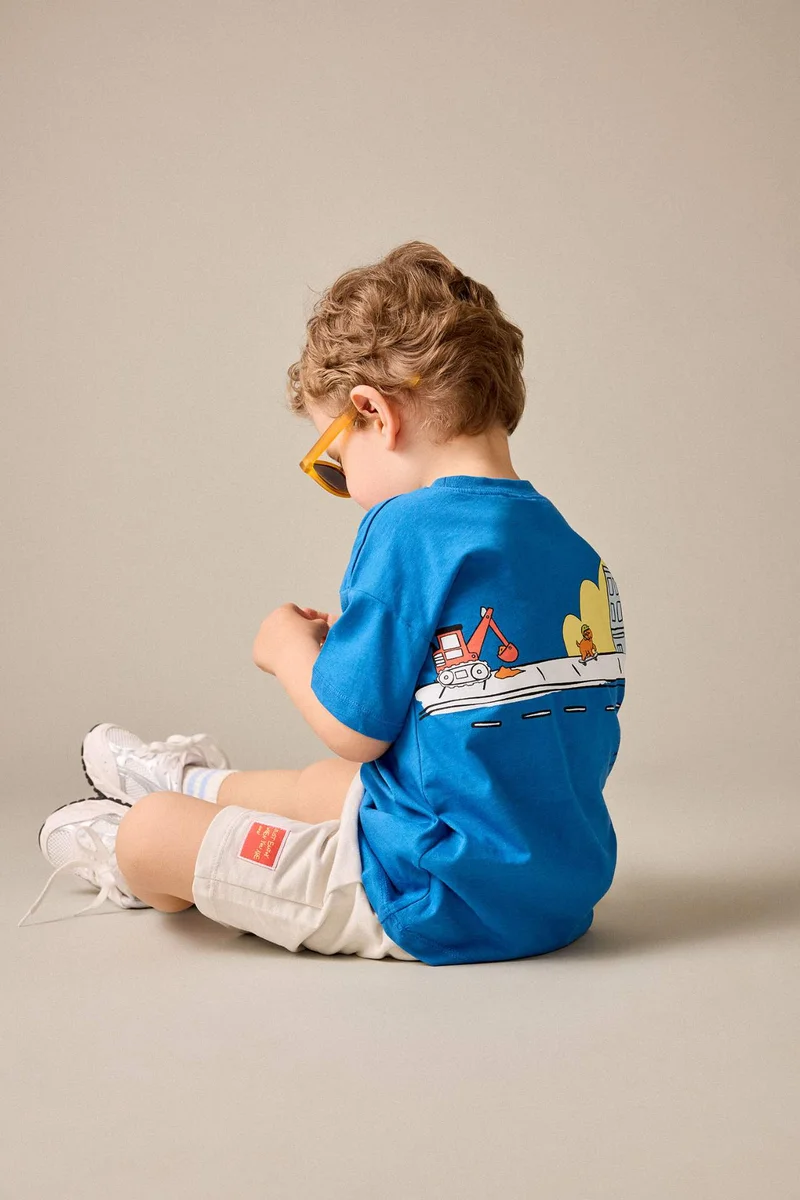 ديفاكتو Baby Boy 2 piece Regular Fit T-Shirt Shorts Set
