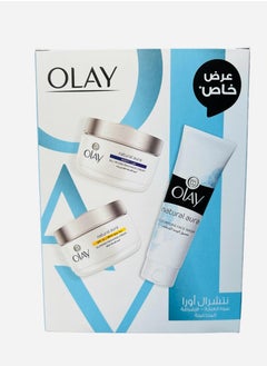 Olay Natural aura Beauty Box : Face Wash 100g + Day Cream 50g + Night Cream 50g  - Image 2