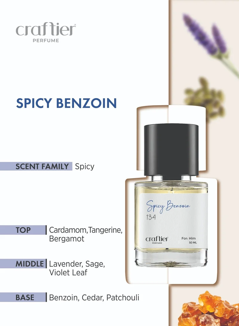 Craftier Perfume 50 SPICY BENZOIN - Inspired of-1 MILLION ROYAL, Eau De Parfum for Men - 50ml, Long Lasting Spicy Fragrance Upto 16 Hrs, Travel Size Men's Perfume for Men | Best Price UAE