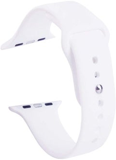 Generic Silicone Watch Bracelet From Liger Compatible With Apple Watch 38 MM 40 MM Version 1/2 / 3/4 White Color