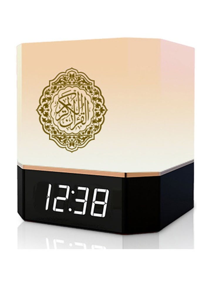 Equantu - مكبر صوت ذكي صغير بتقنية البلوتوث ثلاثي الأبعاد محمول ومكبر صوت صغير للقرآن الكريم باللون الأبيض - Image 1