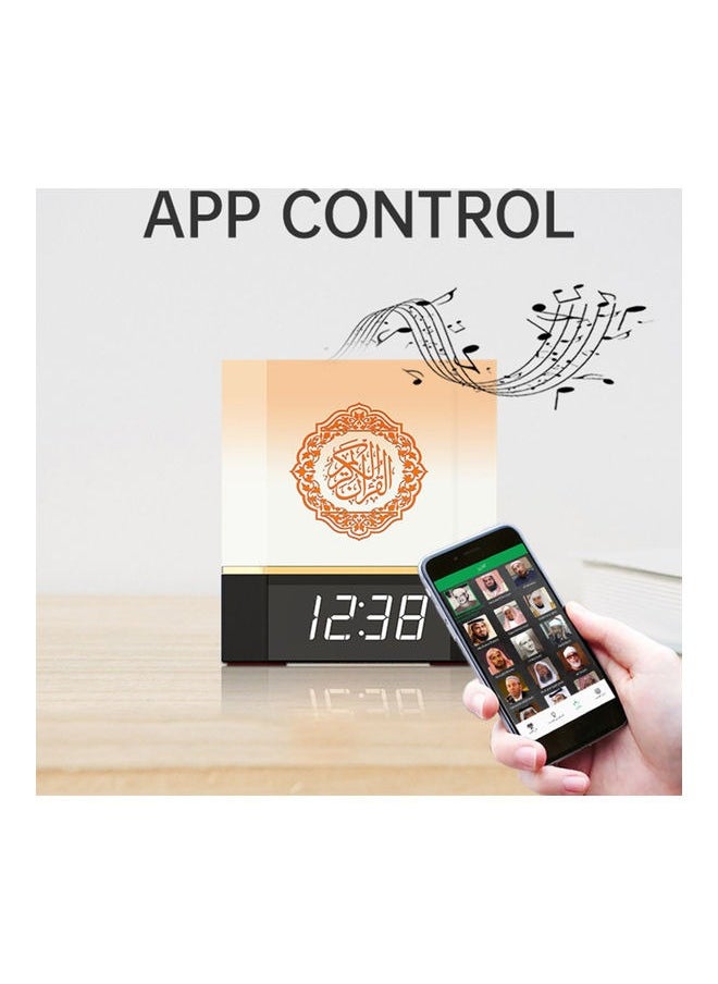 Equantu - مكبر صوت ذكي صغير بتقنية البلوتوث ثلاثي الأبعاد محمول ومكبر صوت صغير للقرآن الكريم باللون الأبيض - Image 1