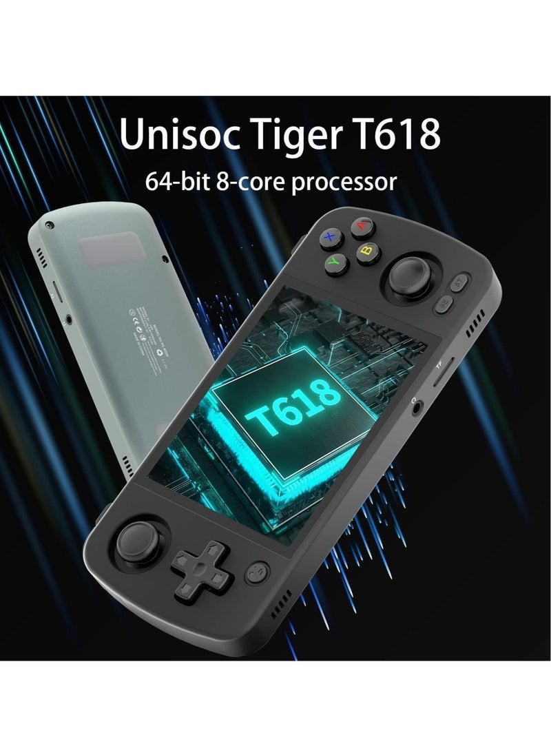 ANBERNIC  - RG405M Retro Handheld Game, Aluminum Alloy Shell, Android 12 System, Comes with 128G TF Card 3172 Games Preloaded, 4-inch IPS Touch Screen (128GB+128GB, Black) - Image 1
