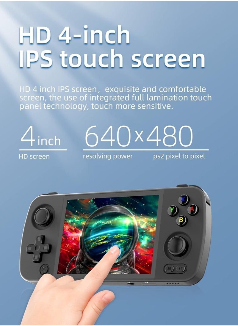 ANBERNIC  - RG405M Retro Handheld Game, Aluminum Alloy Shell, Android 12 System, Comes with 128G TF Card 3172 Games Preloaded, 4-inch IPS Touch Screen (128GB+128GB, Black) - Image 1