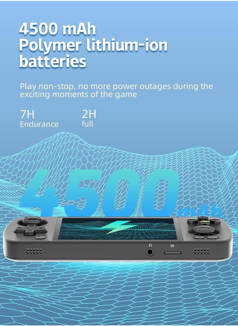 ANBERNIC  - RG405M Retro Handheld Game, Aluminum Alloy Shell, Android 12 System, Comes with 128G TF Card 3172 Games Preloaded, 4-inch IPS Touch Screen (128GB+128GB, Black) - Image 1