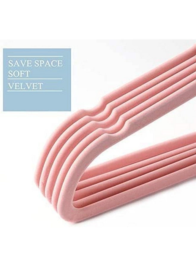 ARLICORPING Velvet Hangers Non-Slip Premium Suit Hangers Ultra Thin Space Saving 360 Degree Swivel Hook Clothes Hangers (Pink, 50) - Image 3