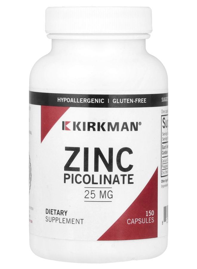 Kirkman Labs Zinc Picolinate 25 mg 150 Capsules