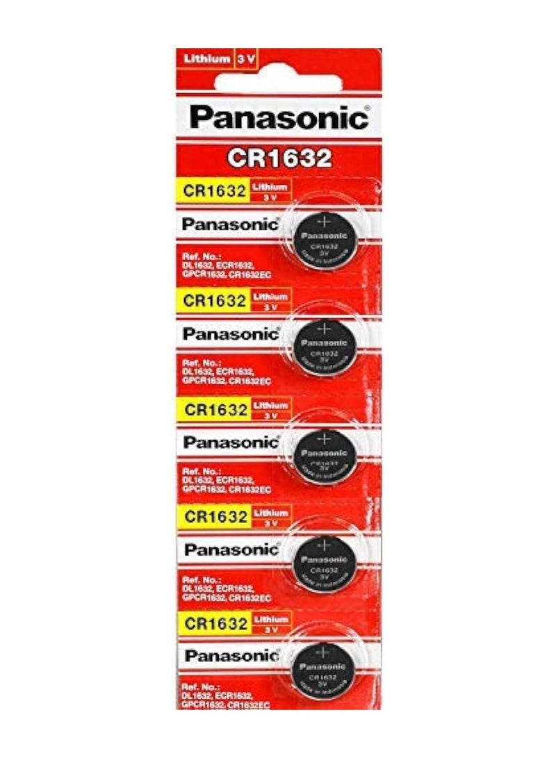 Panasonic 5-Pieces Panasonic CR1632 Lithium 3V Indonesia Batteries