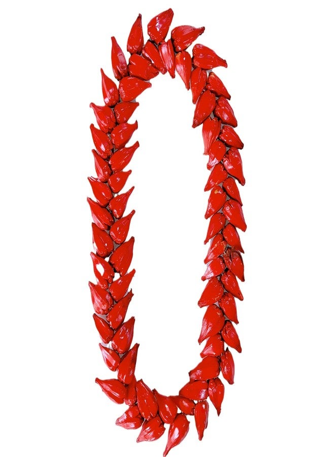 Ohmique Ula Fala Necklace Samoa Red Ula Fala Red Chain Natural Decor Beach Gifts - Image 1