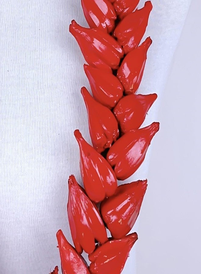 Ohmique Ula Fala Necklace Samoa Red Ula Fala Red Chain Natural Decor Beach Gifts - Image 3