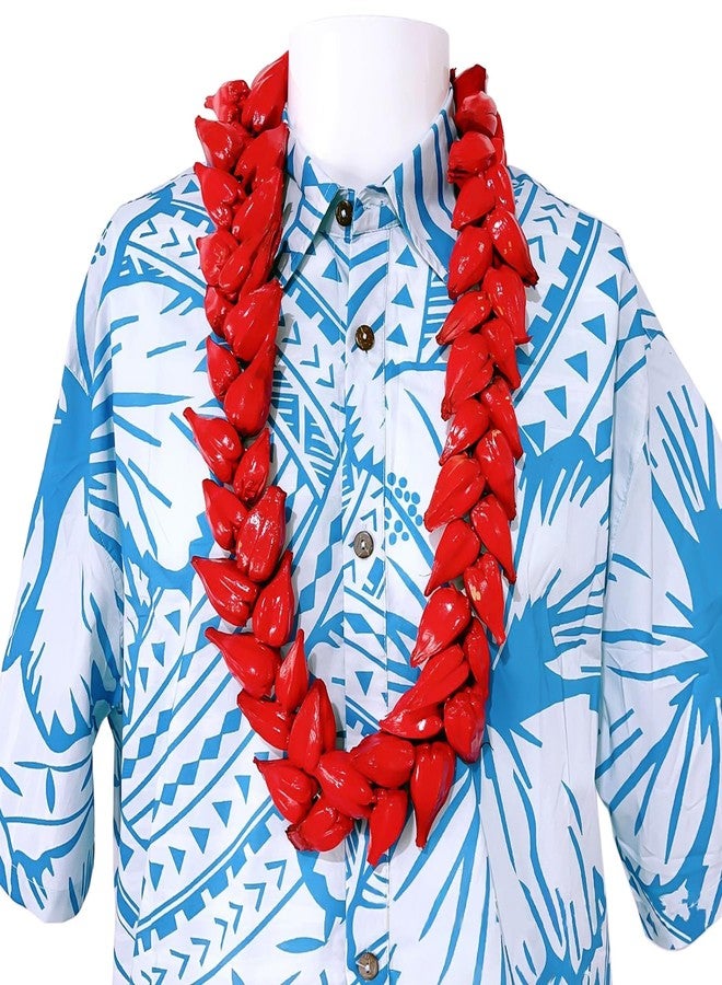 Ohmique Ula Fala Necklace Samoa Red Ula Fala Red Chain Natural Decor Beach Gifts - Image 2